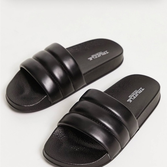 💕ASOS Truffle collection padded pool side slides size 9.5 (40) NWOT - Picture 1 of 3